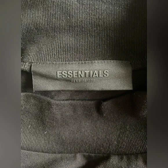 NEW Essential Fear Of God Men Black Thick Shirt Size Large - Picture 9 of 14